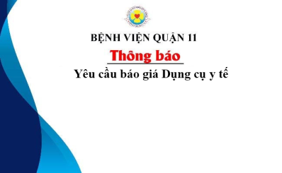 Thông báo Yêu cầu báo giá Dụng cụ y tế